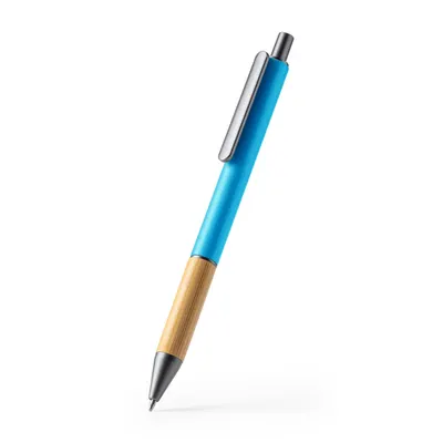 Bolígrafo mate empuñadura de bambú Penta personalizable