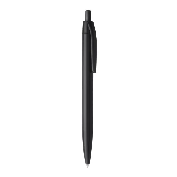 Bolígrafo de ABS Stix de pulsador en negro de ABS, vista frontal