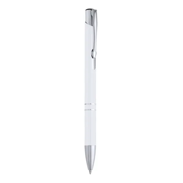 Bolígrafo de aluminio Ardenes pulsador cromado jumbo en blanco de cuerpo de aluminio, vista frontal