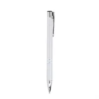 Bolígrafo de aluminio Ardenes pulsador cromado jumbo de cuerpo de aluminio, vista lateral