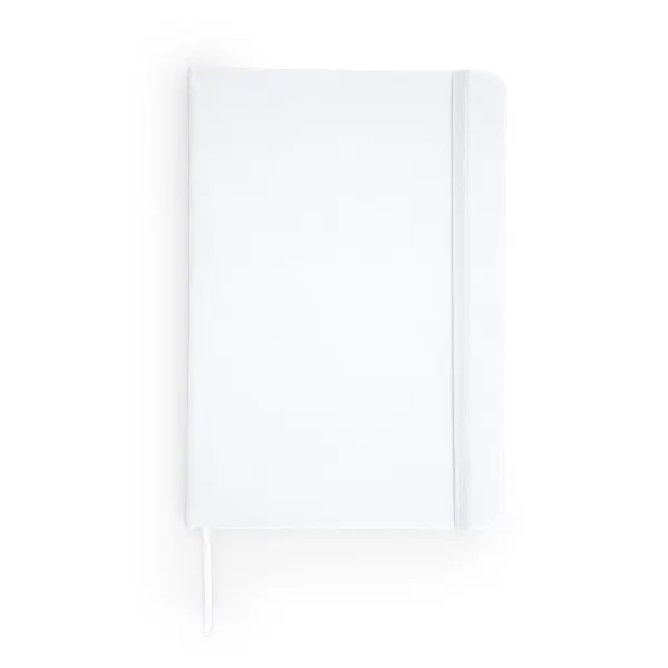 Libreta A5 tapa rígida polipiel, hojas lisas Alba en blanco de tapa de polipiel, vista frontal