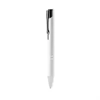 Bolígrafo de aluminio Norfolk tacto suave tinta negra de aluminio, detalle 1