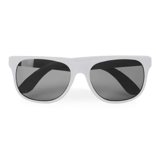 Gafas de sol clásicas acabado mate Ariel en blanco de PP, plástico, PC inyectado cat, vista frontal