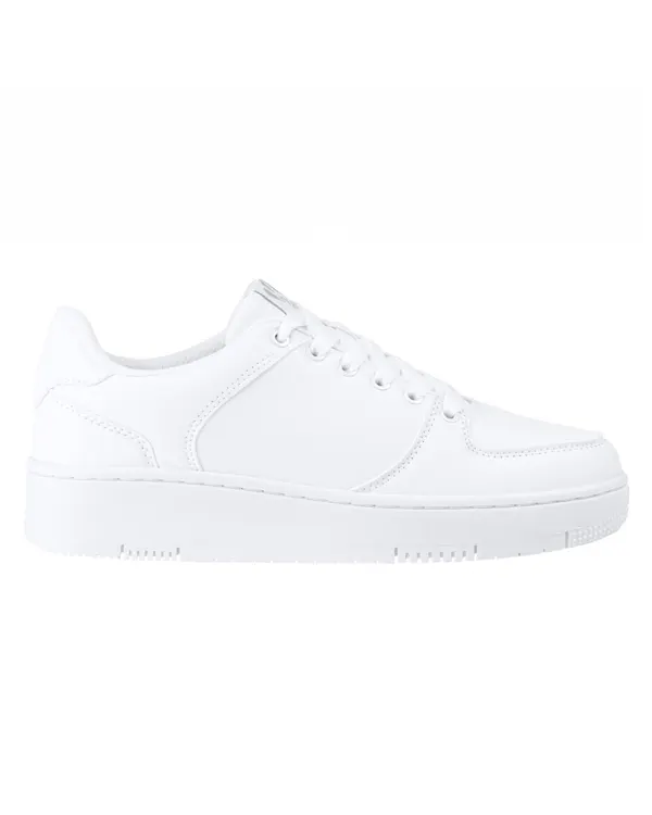 Zapatillas deportivas clásicas de PU Baylor en blanco, vista frontal