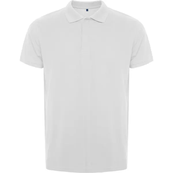 Polo de trabajo algodón piqué Rover 200 g tapeta velcro en blanco de 100% algodón, piqué, vista frontal