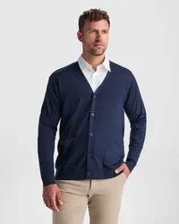 Chaqueta de punto fino Explorer con botones de 50% viscosa / 28% poliéster / 22% poliamida, vista frontal