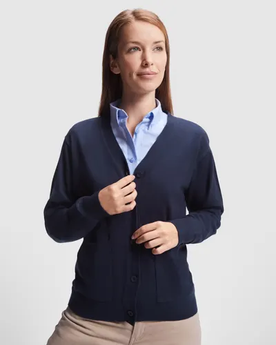 Chaqueta de punto fino mujer con botones personalizable