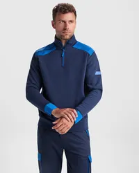 Sudadera de trabajo media cremallera Maverick 280 g de 50% algodón / 50% poliéster, felpa perchada, vista frontal