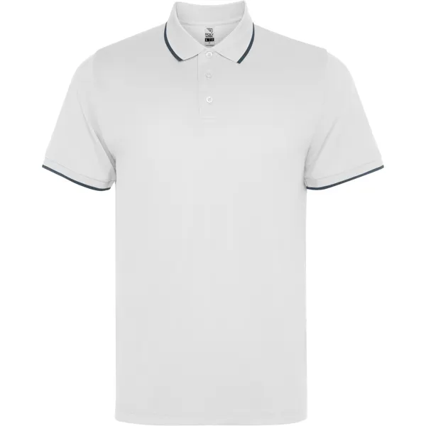 Polo técnico de poliéster Sian waffle 200 g unisex en blanco de 100% poliéster waffle, 200 g/m², vista frontal