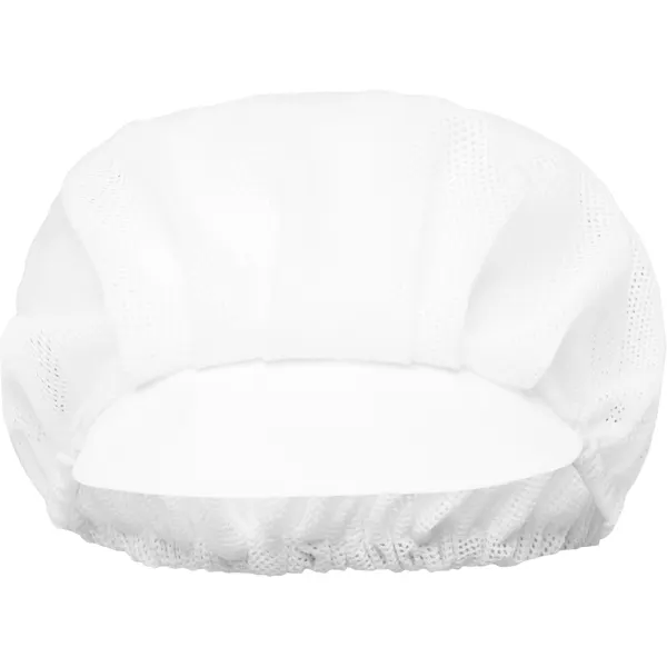 Gorro de cocina de rejilla Atala con visera en blanco de tejido visera: 65% poliéster / 35% algodón, vista frontal