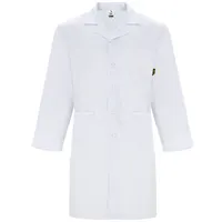 Bata de laboratorio Vaccine con solapa 195 g unisex de 80% poliéster / 20% algodón, sarga de 195, vista lateral