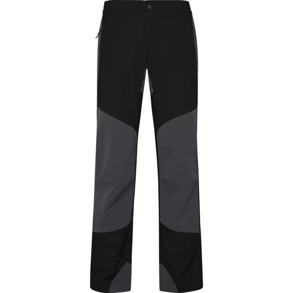 Pantalón de montaña bicolor poliamida Bonati 130 g unisex en negro/plomo oscuro de tejido principal: 100% poliamida, 130 g/m², vista frontal