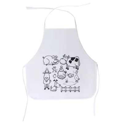 Delantal Pachu para colorear con 5 ceras infantil personalizable