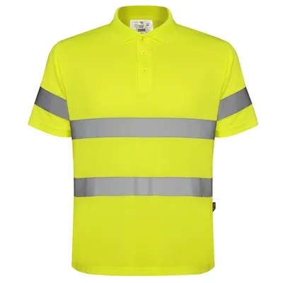 Polo alta visibilidad de piqué Polaris 170 g manga corta personalizable