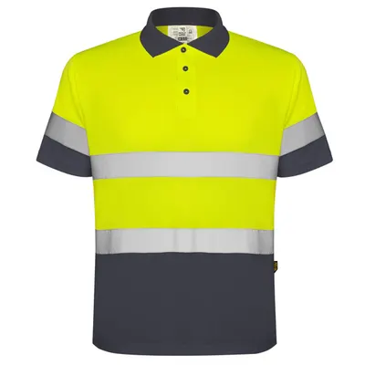 Polo alta visibilidad de piqué Polaris 170 g manga corta personalizable