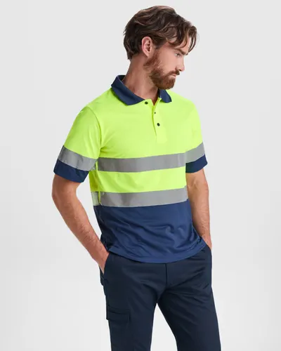 Polo alta visibilidad de piqué Polaris 170 g manga corta personalizable