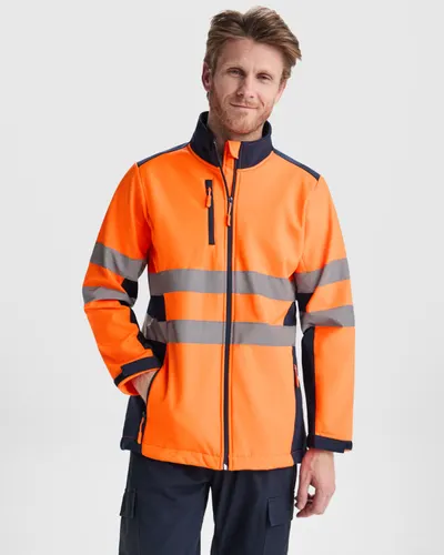 Softshell alta visibilidad bicolor Antares 320 g 3 capas personalizable