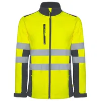 Softshell alta visibilidad bicolor Antares 3 capas de tres capas, vista lateral