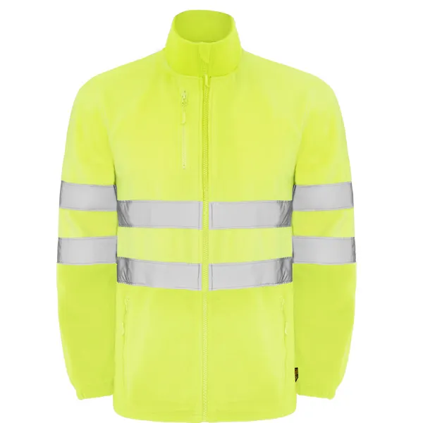 Chaqueta de polar Altair alta visibilidad 300 g en amarillo fluor de 100% poliéster, polar, 300 g/m², vista frontal