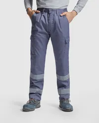 Pantalón visibilidad aumentada bolsillos Daily 240 g de 65% poliéster / 35% algodón, sarga de 240, vista frontal