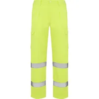 Pantalón alta visibilidad multibolsillos Alfa 235 g de 80% poliéster / 20% algodón, sarga de 235, vista lateral