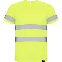 Camiseta alta visibilidad transpirable Delta 130 g de 100% poliéster bird´s eye, 130 g/m², vista lateral