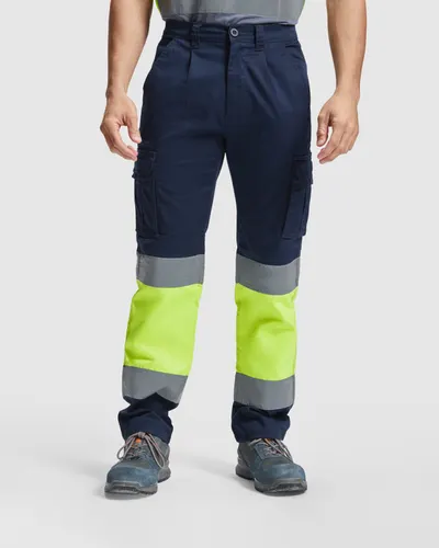 Pantalón alta visibilidad bicolor stretch 250 g personalizable