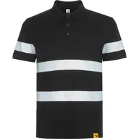 Polo alta visibilidad de piqué Foran antipilling 220 g de 60% algodón 40% poliéster piqué, 220 g/m², vista lateral