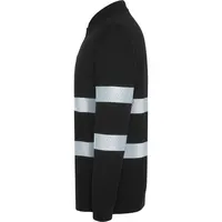 Polo alta visibilidad antipilling manga larga Foran 220 g de 60% algodón 40% poliéster piqué, 220 g/m², detalle 2