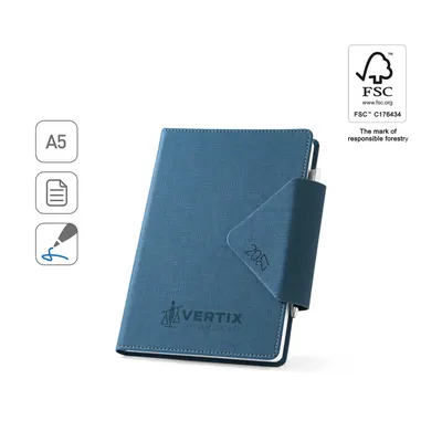 Agenda A5 PU diaria con bolígrafo personalizable
