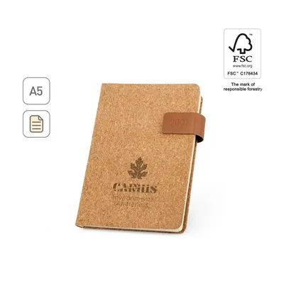 Agenda A5 corcho cierre magnético diaria personalizable