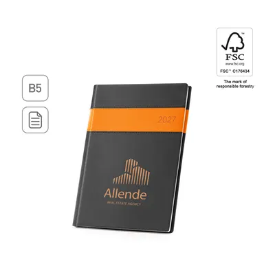 Agenda B5 de PU Allende semanal personalizable
