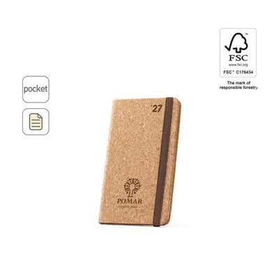 Agenda de bolsillo corcho quincenal Pomar Pocket personalizable