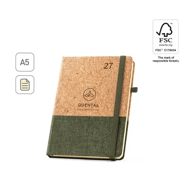 Agenda A5 corcho y lino diaria personalizable