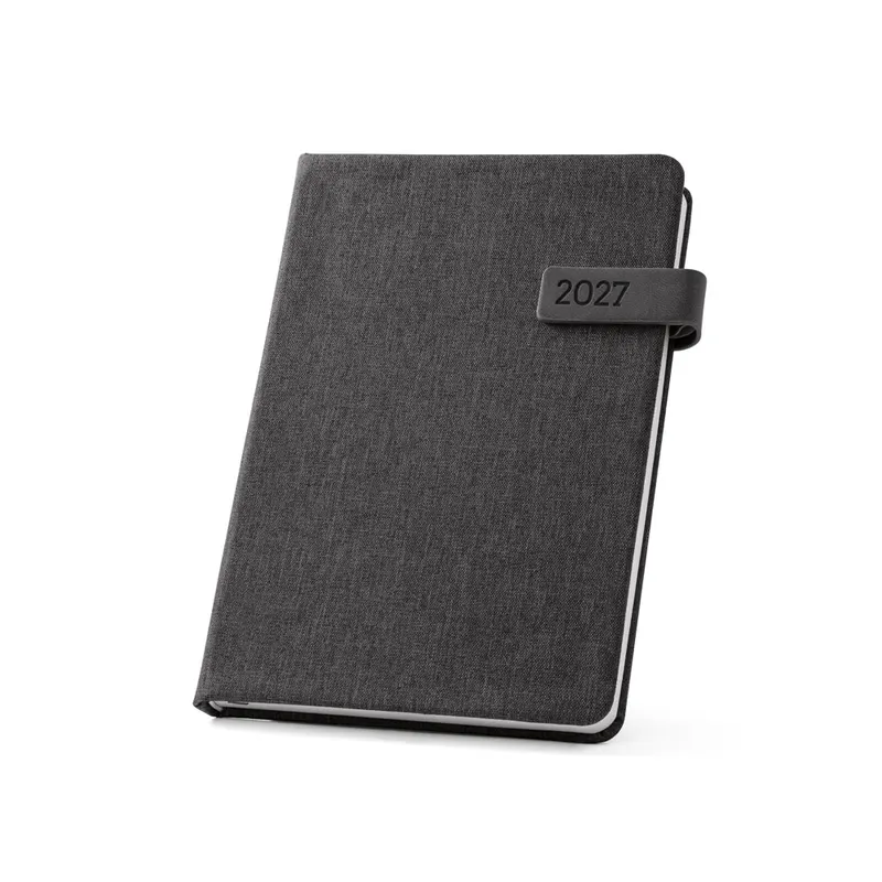 Agenda A5 de rPET Andresen diaria en negro de rPET, detalle 8