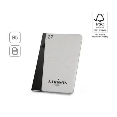Agenda B5 de rPET Larsson semanal con portalápices personalizable