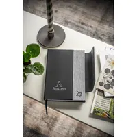 Agenda A5 de PU reciclado y rPET Austen diaria de PU reciclado, PET 300D, detalle 2