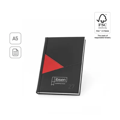 Agenda A5 PU con bolsillos exteriores personalizable