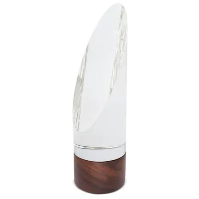 Trofeo cristal con base de madera 23,8 cm personalizable