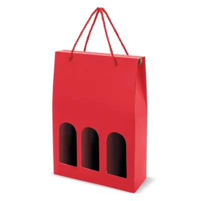 Caja de cartón para 3 botellas personalizable
