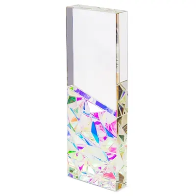 Trofeo de cristal Galaxy 8 × 24,5 cm con estuche personalizable
