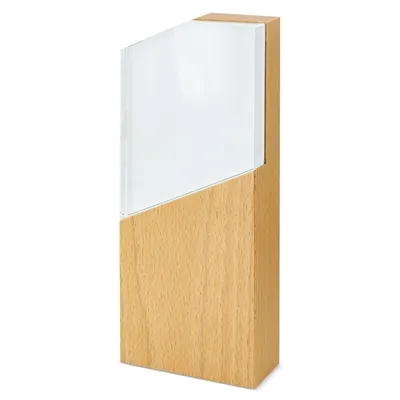 Trofeo Borealis para sublimación cristal y madera personalizable