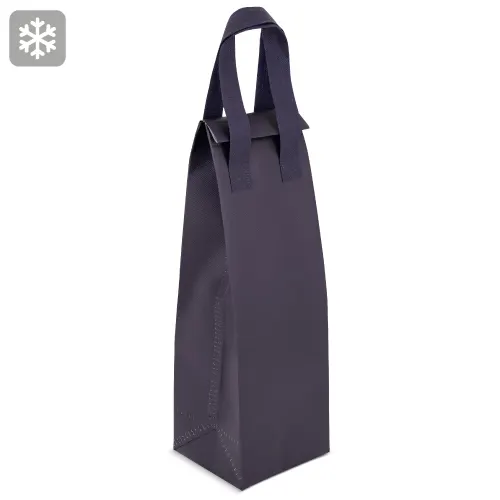 Bolsa nevera Cata 110 g para botella de vino en marino de aluminio y non woven 110G/M2, vista frontal
