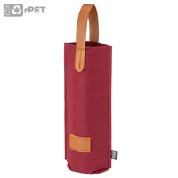 Funda de fieltro para botella de vino con asa de fieltro y pu, vista frontal