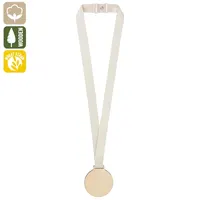 Medalla de madera con cinta de algodón 7 cm