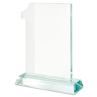 Trofeo de cristal One 14 × 19 cm con estuche personalizable