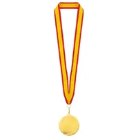 Medalla de zinc Zeus lisa 7 cm con cinta de España