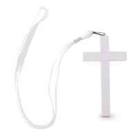 Bolígrafo Misal con lanyard y cruz de MEZCLA DE PLÁSTICO ABS Y AS, vista frontal