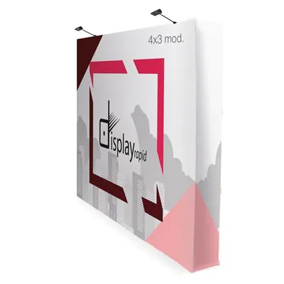 Pop up velcro 4 × 3 con trolley y focos personalizable