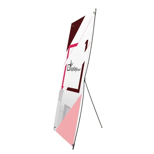 X banner Stor 70 × 180 cm en color único de acero / fibra de vidrio, vista frontal